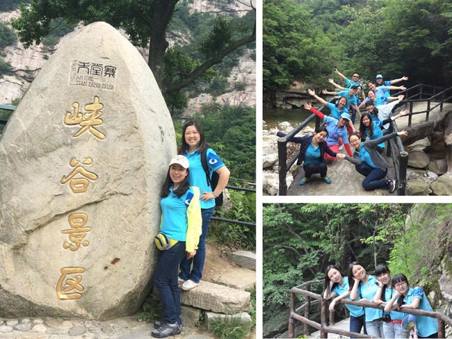 美女们在峡谷里的靓照