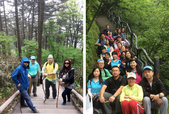 攀爬险峻的山峰