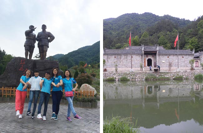 参观刘邓大军跃进大别山的指挥部